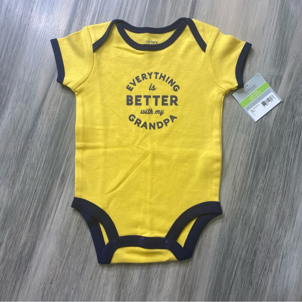 NWT Carter’s Onesie “Everything is better with my Grandpa” Size 3 months